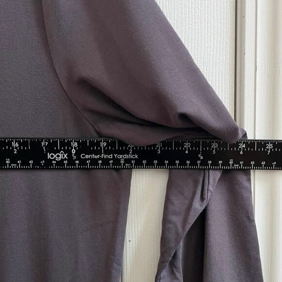 Soft & Cozy Loungewear V Neck Pocket Button Closure Robe Size Medium Gray Bamboo - Picture 5 of 8